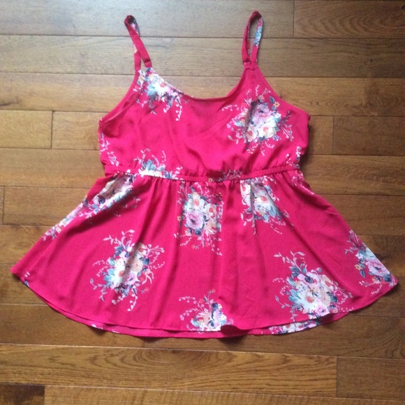 Torrid Pink Floral Blouse, Size 0 - Picture 2 of 8